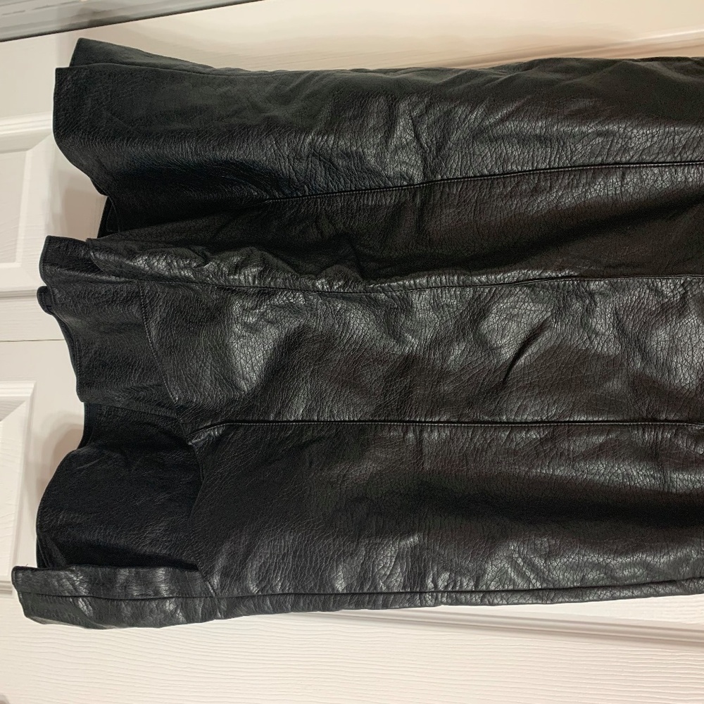 Black Faux Leather  Skirt  Size 14